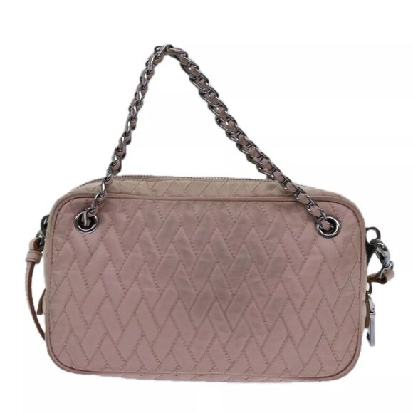 PRADA Quilted Hand Bag Nylon 2way Pink Auth - Picture 2 of 16
